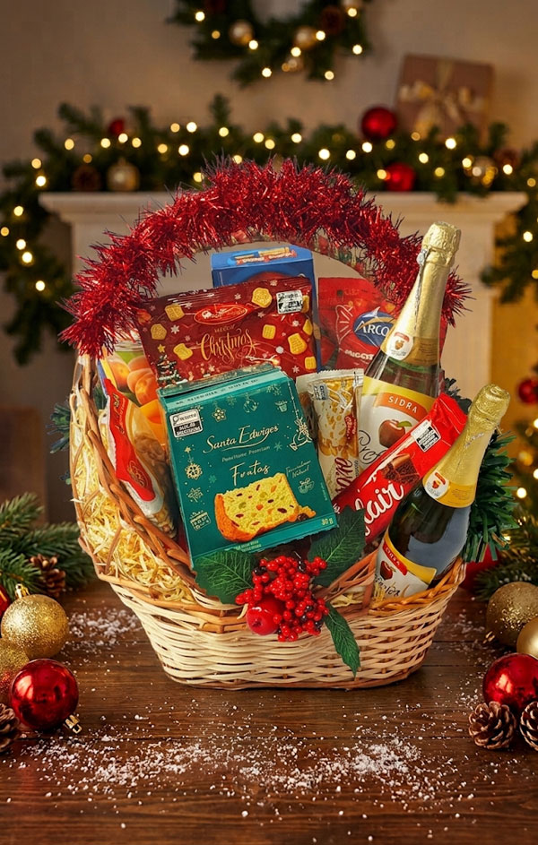 Canasta Bombonera Clásica - Regalos navideños en Paraguay