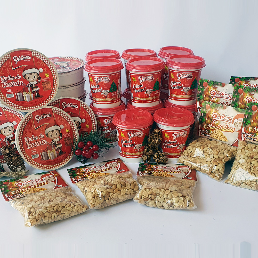 Productos Dul-cesar para canastas navideñas Paraguay